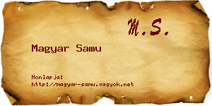 Magyar Samu névjegykártya